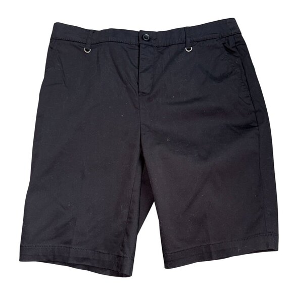 Intro. Love The Fit Womens Bermuda Style Shorts-Black-6-GUC - Picture 3 of 8